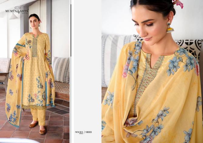 Mumtaz Mogra Embroidery Designer Lawn Cotton Fancy Wear Dress Material Collection